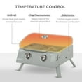 thumbnail image 4 of Outsunny 2 Burner Propane Gas Grill, Portable BBQ with Foldable Legs Silver, 4 of 10
