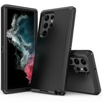 NIFFPD Galaxy S22 Ultra Case, Samsung S22 Ultra Case, Dual Layer Heavy-Duty Rugged Shockproof Anti-Drop Protective Case for for Samsung Galaxy S22 Ultra 5G Black