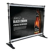 SIGNWORLD AMERICA Signworld Telescopic Step and Repeat Backdrop Banner Stand - Great for Trade Shows and Promotions (Marketing, Promotional, Advertising, Graphic, Display)