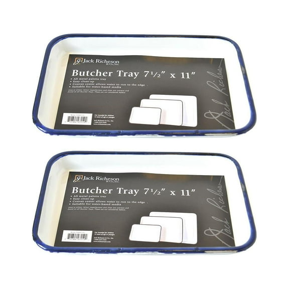 Butcher Tray 7 1/2 in. x 11 in., oblong, white (pack of 2)