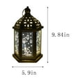 thumbnail image 3 of Dvkptbk Decorative Lights Mini Lantern with LED Ramadan Lantern Decoration Mini Lantern Decor with Candles Hanging Lanterns for Ramadan Decor Christmas Wedding Table Centerpiece Decor, 3 of 6