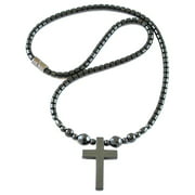 Fancy Ball Cross Magnetic Necklace With Powerfull Auto Magnetic Clasp For Men And Women
