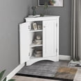 thumbnail image 4 of 2025 New Bathroom Corner Storage Cabinet, Triangle Storage Cabinet with Adjustable Shelves, Freestanding Cabinet Organizer for Bathroom Living Room Kitchen, 4 of 8