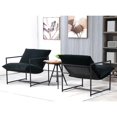 thumbnail image 4 of Silla de acento de terciopelo moderno elegante, silla reclinable contemporánea de marco de metal con cojín de asiento profundo para la oficina en el hogar, 4 of 5
