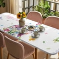 thumbnail image 3 of Easter Bunny Table Cloths for 8 Foot Rectangle Tables, Spring Flower Daisy Tulips Pastoral Butterfly Patio Waterproof Elastic Fitted Tablecloths, Washable Rectangular Table Cover for Camping, 3 of 8