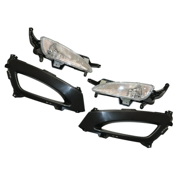 1 Pair Fog Lights Fit for Kia Optima LX/EX/SX 2011 2012 2013 Front Halogen Front Bumper Fog Lights Lamps Covers Set Driver's Left Side and Passenger's Right Side Black Housing