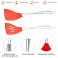 thumbnail image 3 of Juego de utensilios de cocina de acero inoxidable de silicona, utensilio de cocina con cabeza de silicona flexible de 2 piezas, 3 of 5