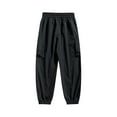 thumbnail image 7 of Qgtaibl Big and Tall Cargo Pant for Men Lightweight Elastic Waist Drawstring Athletic Pants Stretchy Bottom Joggers Pant Black (Mens S), 7 of 7
