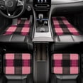 thumbnail image 7 of Crystal Fleece Car Floor Mats Set Of Four - Bottom Injection Molded For Easy Installation To Prevent Interior Contamination Suitable For Most Cars Hotpink Buffalo Plaid Check Tartan Scotland_3, 7 of 7