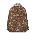 thumbnail image 3 of Hedgehog and Mushroom Backpack for School,Cute School Bag,Schoolbag with Adjustable Shoulder Straps & Padded Back,15.3"x11"x7.1"., 3 of 6