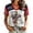 Light Gray-1, variant on Women's America's 250Th Anniversary Stand for The Flag Kneel for The Cross Faith Christian Cross Print V-Neck T-Shirt