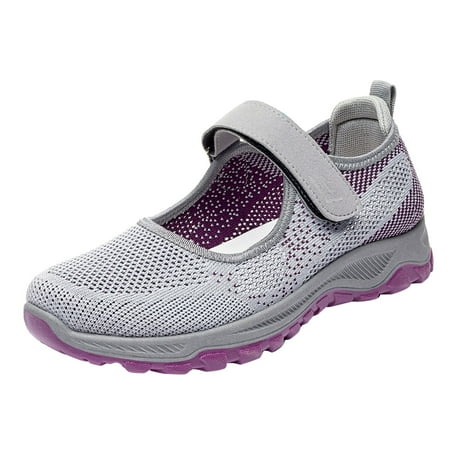 

HSMQHJWE Flat Sneaker Boots For Women Women Slip On Sneaker Fashion Summer And Autumn Women Shoes Fly Woven Mesh Breathable Lightweight Hook Loop Casual Sports Shoos For Women