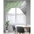 thumbnail image 5 of Modern Abstract, Swag Valance for Windows 56'' x 36'', Ombre Sage Green Geometric Line Light Filtering Kitchen Curtains Valances for Bathroom/Living Room/Bedroom/Café, Rod Pocket Curtain Panel, 5 of 6