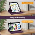 thumbnail image 4 of Fintie Case for iPad (A16) 11th Generation 11 Inch (2025), iPad 10th Generation 10.9 Inch (2022), 360 Degree Rotating Protective Stand Cover with Pencil Holder, Purple, 4 of 10