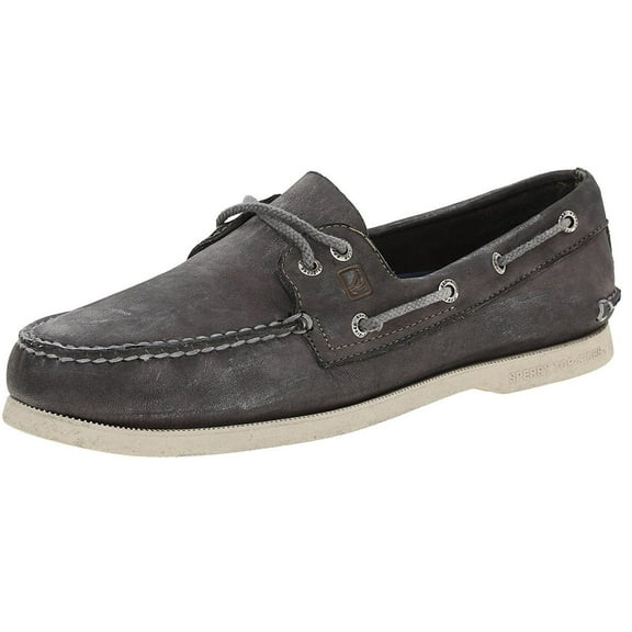 Sperry Top-Sider Men's A/O 2-Eye White Wash Navy Boat Shoe 8M