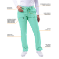 thumbnail image 4 of Adar Pro Scrubs pour Femmes - Pantalon de Yoga Skinny Leg, 4 of 8