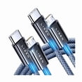 thumbnail image 1 of Chenchen 2-Pack USB C to Micro USB Cable 3.3FT Nylon Braided, Micro USB Cable PS4 Controller Charger, 2.4A Charging&480Mbps Data Transmission, for Type C Wall Chargers/PS4/Xbox One/Old Kindle/Android, 1 of 1