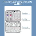 thumbnail image 3 of BUBM DISS-PVC Grey Compact Digital Organizer - Lightweight & Mini PVC Storage Case for Data Cables, Headphones, USB Flash Drives, and Memory Cards - All-in-One Portable Electronics Accessory Pouch, 3 of 6