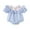 Blue, variant on Girls Short Sleeve Prints Romper Ruffles Bodysuits Clothes Lovely Dailywear 3-6 Months