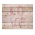 thumbnail image 3 of Designart 'Pink Pastel Love Abstract ' Shabby Chic Print on Natural Pine Wood, 3 of 5