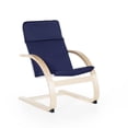 thumbnail image 2 of Guidecraft Upholstered Rockers 10" 3-Piece Wood Kiddie Rocker Chair Set in Blue, 2 of 4
