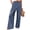 GreyBlue, variant on PUWEI Women's Cotton Linen Casual Pants Button up High Waist Wide Leg Trousers with Pockets