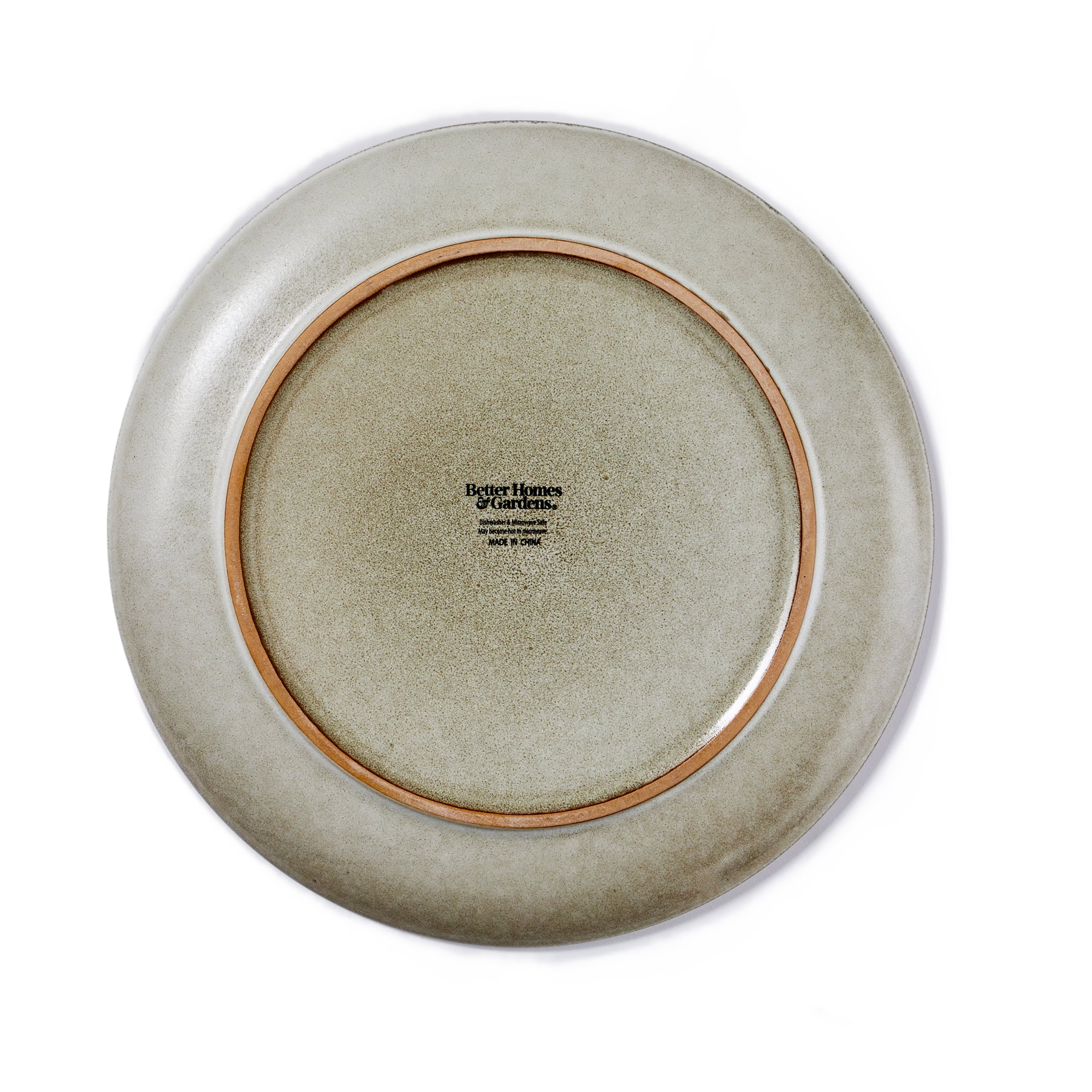 (4 pack) Better Homes & Gardens Banks Cream Dinner Plate - Elegant Stoneware
