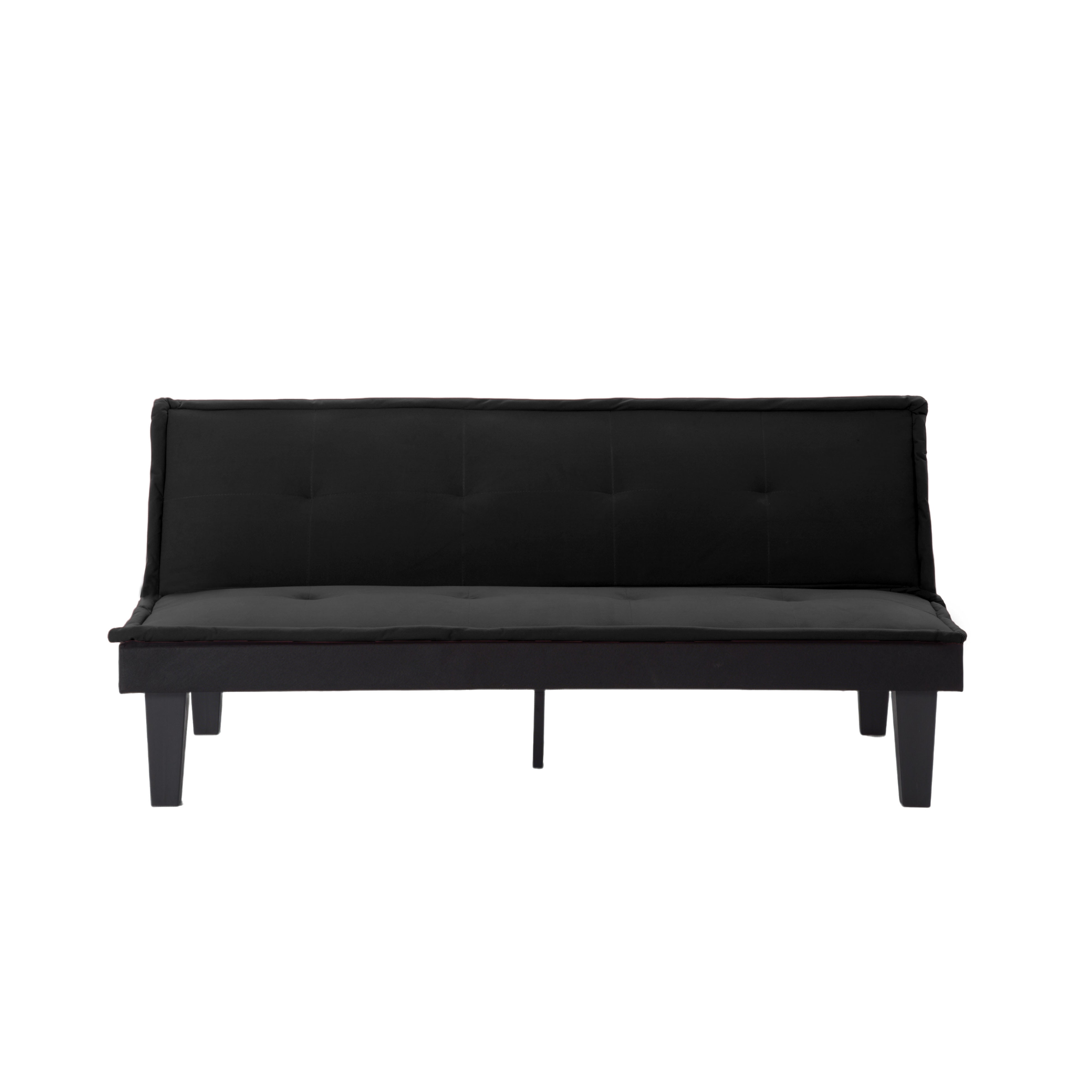 Gewnee 62.99”Futon Sofa Bed,Loveseat Sleeper Sofa with 5-level Adjustment,Suitable for Apartments,Offices or Guest Rooms.Black
