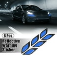 thumbnail image 1 of Unique Bargains 6pcs 3D Reflective Stickers Safety Warning Sign for Car Fender Bumper Night Visibility Decal Carbon Fiber Pattern Red, 1 of 6