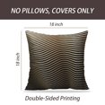 thumbnail image 2 of LALILO Throw Pillow Covers Wavy Golden Lines Striped Graphic Line Cushion Cover 18" x 18", 2 Pack, 2 of 6