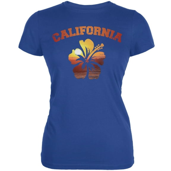 California Hibiscus Royal Juniors Soft T-Shirt - 2X-Large
