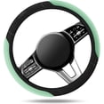 thumbnail image 4 of Memory Foam Steering Wheel Cover, Car Steering Wheel Cover,14.5-15inch Anti-Slip Safety Comfortable Desgin, Universal Accessory for Diverse Cars, Truck,SUV (Black & Green), 4 of 15