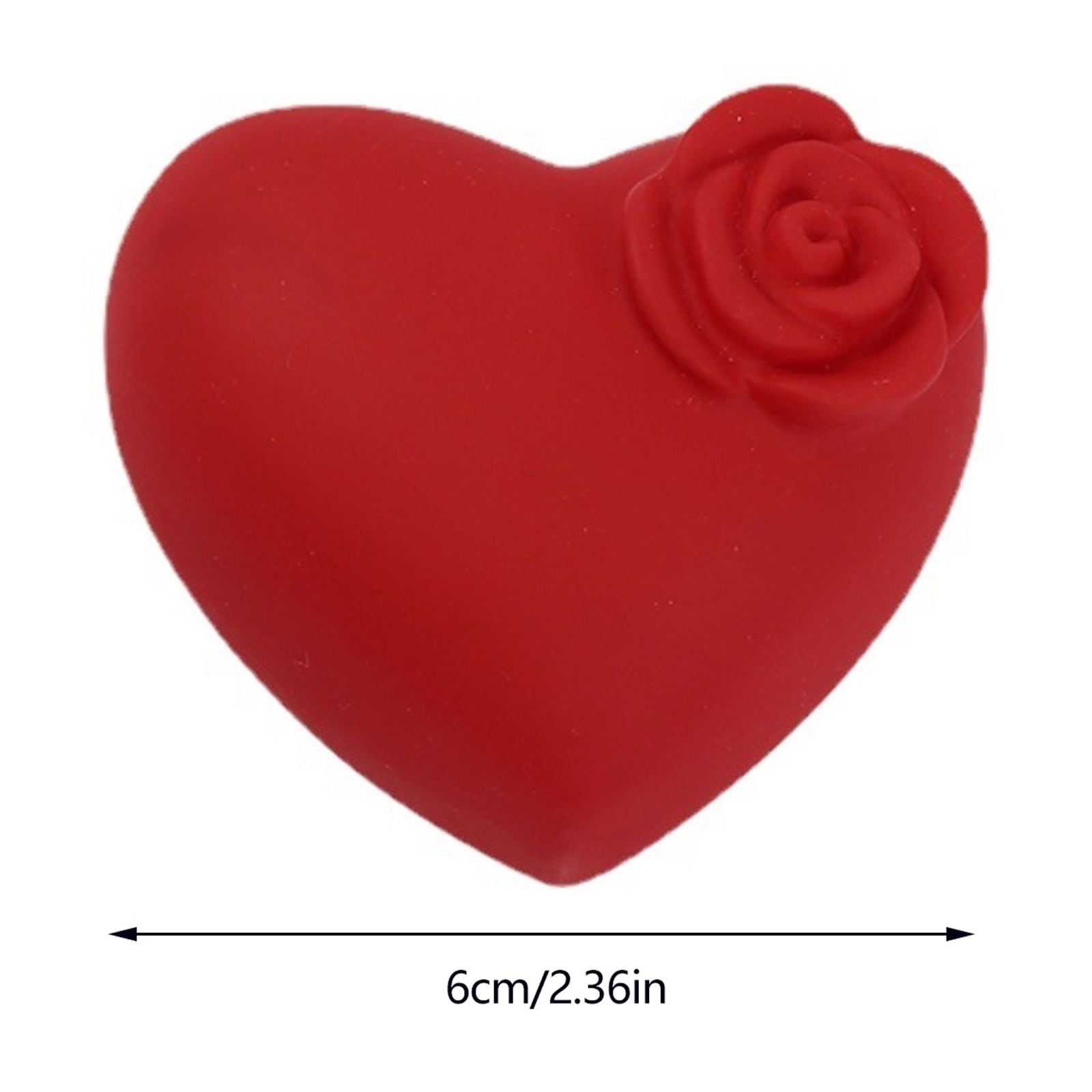 Heart Shaped Silicone Soap Mold with Rose Design Perfect for DIY Crafts, Candle Making, and Baking Projects
