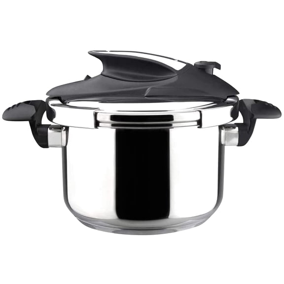Magefesa Nova 4.2 Qt Stainless Steel Stovetop Pressure Cooker, Easy Locking, Induction Compatible