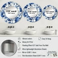 thumbnail image 4 of Designart "Majestic Scrolls Of Cobalt III" Floral Rund Mirror For Wall Decor - Large Blue Round Print Mirror - Round Cottage Mirror - Wall Mounted Round Large Mirror - 23" x 23", 4 of 6