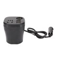 thumbnail image 3 of Inversor de corriente para coche de 150 W CC 12-24 V a CA 110-220 V Cargador con toma de encendedor de cigarrillos 3 puertos USB Fusible incorporado para viajes, 3 of 15