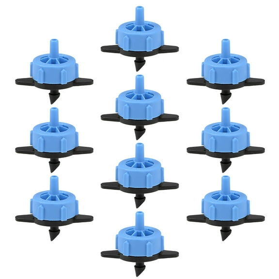 Pressure Compensating Dripper 2GPH 8L/H Emitter for Garden Lawn Drip Irrigation Barbed Hose Connector Black Blue 25pcs