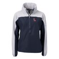 thumbnail image 2 of Women's Cutter & Buck  Navy Ole Miss Rebels Charter Eco Recycled Half-Zip Anorak Jacket, 2 of 3