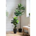 A & B Home Fiddle Leaf Artificial Fig Tree