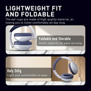 iKF-T3 Wireless Headphones Bluetooth 5.3 Active Noise Cancelling 125H Playtime Hi-Res Smart App Control 38ms Low Latency Foldable Lightweight Headset for PC Home Travel Office (Grey)