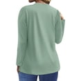 thumbnail image 4 of Fantaslook Women Plus Size Tops Pleated Crewneck Long Sleeve Shirts Dressy Casual Blouses Fall Tunic Tops, 4 of 7