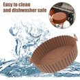 thumbnail image 4 of SWYSGS Pot en Silicone pour Friteuse à Air Chaud, 3 Pack Doublures Réutilisables en Silicone pour Friteuse à Air, Accessoires pour Friteuse à Air, Remplacement pour Doublure en Papier Parchemin Jetable (Rose, Rouge, Marron), 4 of 7