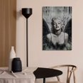 thumbnail image 3 of Rosework Framed Canvas Wall Art, 20x30 Inch, Marilyn Monroe Painting Classic Female Portrait Artwork for Living Room Bedroom Home Decor, Made In USA, 3 of 6