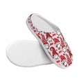 thumbnail image 3 of Daiia Christmas Gnome Print Women’s Fuzzy Slippers Memory Foam Lightweight House Shoes Cozy Loafer Flannel House Shoes-44/45, 3 of 7