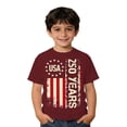 thumbnail image 2 of CCRFTGI 250th Anniversary Usa Shirt for Kids Boys Girls Size 7 Patriotic Casual 4th Of July 250th Anniversary Flag Outfits Red White and Blue Summer Shirts Festival T-Shirts Wine 11-12 Years, 2 of 4