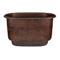 thumbnail image 2 of Premier Copper Products  47 in. Hammered Copper Modern Style Bathtub, 2 of 3