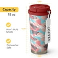 thumbnail image 2 of 18oz Travel Coffee Mug with Strap, 316 Stainless Steel Vacuum Insulated Tumbler, 2-in-1 Straw Lid, Camouflage Print, 2 of 6