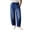 Dark Blue, variant on Women Elastic Waist Balloon Jeans Panel Seam Detail Washed Denim Pants Casual Loose Fit Streetwear Baggy Trousers Black 2XL