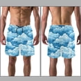 thumbnail image 3 of luoweisi Men's Beach Shorts Quick Dry Swim Trunks with Mesh Lining Clouds L, 3 of 5