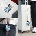 thumbnail image 6 of Alpaca 2pcs PU Leather Round Bag Tags with Privacy Cover and Name ID Tag - Suitcase Tags for Travel Luggage, Handbags, Backpacks, School Bags, 6 of 6